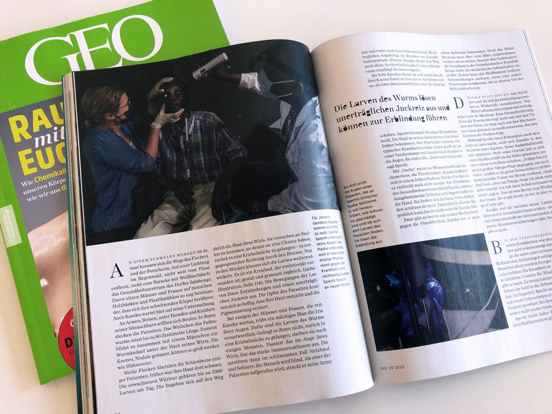 Article on river blindness published in German magazine GEO
